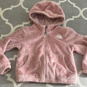 The North Face Pink Fleece Hoodie with Full Zip and Hood